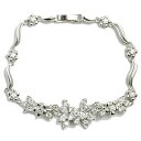 【送料無料】Gorgeousフラワー(花) シルバーブレスレットレディース 金属アレルギー シンプル Silver925 シルバー925 プラチナ コーティング ロジウムコーティング 定番 人気 可愛い 華やか 20代 30代 40代 50代 60代(4)