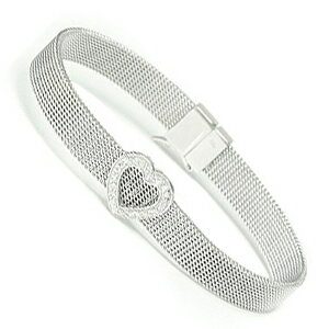 【送料無料】ハート Fashion シルバーブレスレット レディース 金属アレルギー シンプル Silver925 シルバー925 プラチナ コーティング ロジウムコーティング 定番 人気 可愛い 華やか 20代 30代 40代 50代 60代