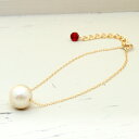 メール便送料無料★6mm/8mm/10mm/12mm 一粒キスカコットンパール 14kgf(ゴールドフィルド) ブレスレット/アンクレット レディース シンプル...