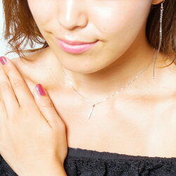ClassicLongストレートCZダイヤモンドK10ホワイトゴールドネックレス【送料無料・代引手数料無料】【楽ギフ_包装】【YDKG-kd】【smtb-kd】