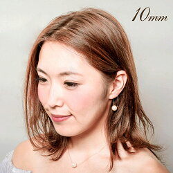 全3サイズ(8mm/10mm/12mm)キスカコットンパールK14GF(ゴールドフィルド)30mmフープピアス【メール便送料無料】