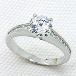 大粒0.5ct.ラウンドブリリアントカットczダイヤモンドプロミスリング【送料無料・代引手数料無料】