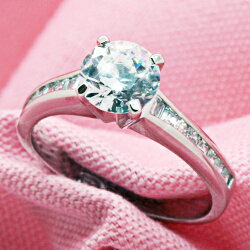 大粒0.5ct.ラウンドブリリアントカットczダイヤモンドプロミスリング【送料無料・代引手数料無料】
