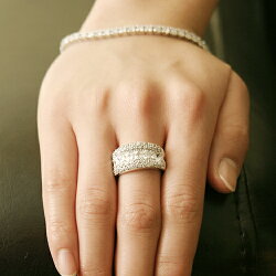 1.5ct.リッチパヴェczダイヤモンドFashionリング【送料無料・代引手数料無料】