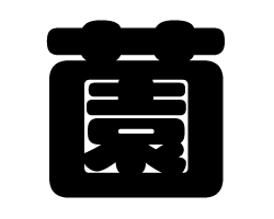 切り文字　【薗】サイズ：LL(200×200mm)素材：ホログラムシート・蛍光シート