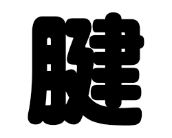 切り文字　【腱】サイズ：SS(40×40mm)素材：カッティングシート(3)