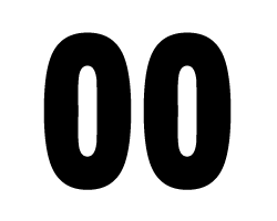 切り文字　【00】サイズ：SS(40×40mm)素材：カッティングシート