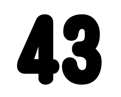 切り文字　【43】サイズ：SS(40×40mm)素材：カッティングシート