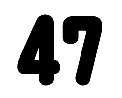 切り文字　【47】サイズ：SS(40×40mm)素材：カッティングシート
