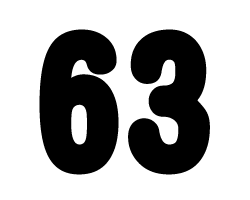 切り文字　【63】サイズ：SS(40×40mm)素材：カッティングシート