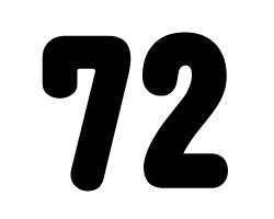 切り文字　【72】サイズ：SS(40×40mm)素材：カッティングシート