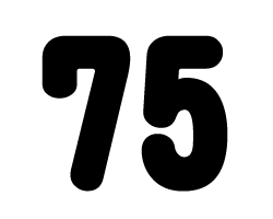 切り文字　【75】サイズ：SS(40×40mm)素材：カッティングシート