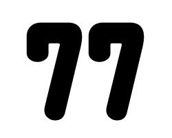 切り文字　【77】サイズ：SS(40×40mm)素材：カッティングシート