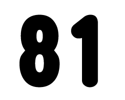 切り文字　【81】サイズ：SS(40×40mm)素材：カッティングシート