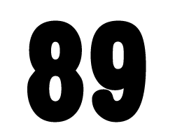 切り文字　【89】サイズ：SS(40×40mm)素材：カッティングシート