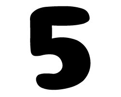 切り文字　【チェリー5】サイズ：M(120×120mm)素材：カッティングシート