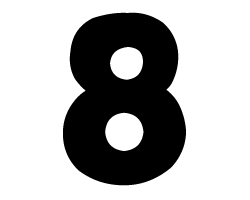 切り文字　【チェリー8】サイズ：S(80×80mm)素材：ホログラムシート・蛍光シート(3)