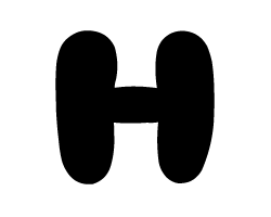 切り文字　【チェリーH1】サイズ：SS(40×40mm)素材：カッティングシート