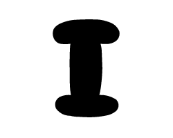 切り文字　【チェリーI1】サイズ：L(140×140mm)素材：ホログラムシート・蛍光シート