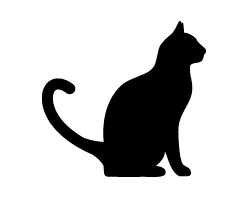 切り文字　【猫6】サイズ：SS(40×40mm)素材：ホログラムシート・蛍光シート