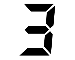 切り文字　【デジタル3】サイズ：S(80×80mm)素材：ホログラムシート・蛍光シート(3)