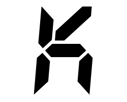 切り文字　【デジタルK1】サイズ：SS(40×40mm)素材：カッティングシート