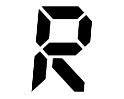 切り文字　【デジタルR1】サイズ：S(80×80mm)素材：カッティングシート