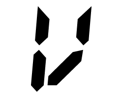 切り文字　【デジタルV1】サイズ：3L(うちわ最大サイズ)素材：カッティングシート