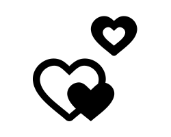 切り文字　【ハート23】サイズ：M(120×120mm)素材：カッティングシート