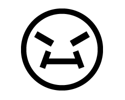 切り文字　【おこ1】サイズ：3L(うちわ最大サイズ)素材：カッティングシート