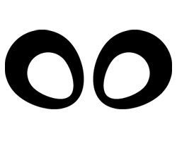 切り文字　【動物の耳セット3】1文字のサイズ：SS(40×40mm)素材：ホログラムシート・蛍光シート