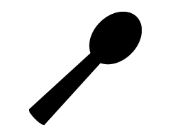 切り文字　【スプーン1】サイズ：3L(うちわ最大サイズ)素材：ホログラムシート・蛍光シート(3)