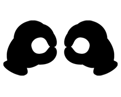 切り文字　【手でメガネ1】サイズ：M(120×120mm)素材：カッティングシート