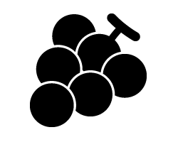 切り文字　【ぶどう1】サイズ：SS(40×40mm)素材：カッティングシート