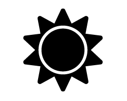 切り文字　【太陽1】サイズ：SS(40×40mm)素材：カッティングシート