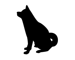 切り文字　【犬1】サイズ：LL(200×200mm)素材：ホログラムシート・蛍光シート(3)