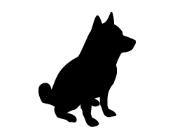 切り文字　【犬4】サイズ：SS(40×40mm)素材：カッティングシート