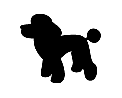 切り文字　【犬5】サイズ：LL(200×200mm)素材：カッティングシート