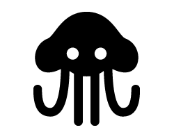 切り文字　【クラゲ2】サイズ：M(120×120mm)素材：ホログラムシート・蛍光シート