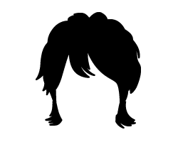 切り文字　【ヘアー2】サイズ：SS(40×40mm)素材：カッティングシート(3)