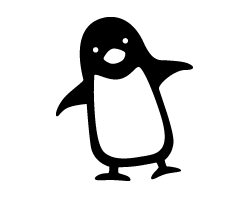切り文字　【ペンギン1】サイズ：SS(40×40mm)素材：カッティングシート