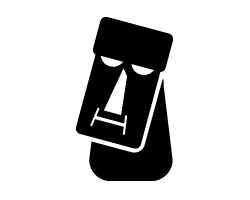 切り文字　【モアイ1】サイズ：SS(40×40mm)素材：カッティングシート