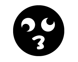 切り文字　【変顔1】サイズ：SS(40×40mm)素材：カッティングシート
