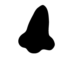 切り文字　【鼻1】サイズ：M(120×120mm)素材：カッティングシート