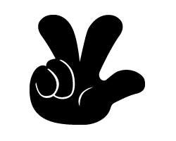 切り文字　【スリーピース3】サイズ：SS(40×40mm)素材：カッティングシート(3.0)