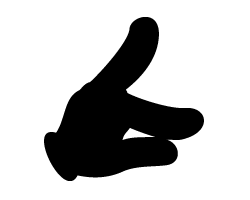 切り文字　【ハンドサイン3】サイズ：S(80×80mm)素材：カッティングシート