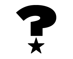 切り文字　【星？1】サイズ：LL(200×200mm)素材：ホログラムシート・蛍光シート