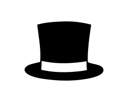 切り文字　【ハット1】サイズ：SS(40×40mm)素材：カッティングシート