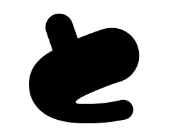 切り文字　【マイクと1】サイズ：SS(40×40mm)素材：カッティングシート