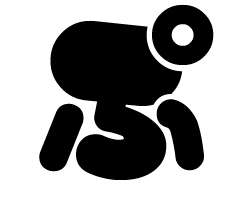 切り文字　【マイクぷ1】サイズ：SS(40×40mm)素材：カッティングシート